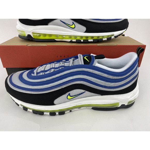 Nike Air Max 97 OG Atlantic Blue Men's Sneakers Shoes Voltage Yellow DM0028 400 - Picture 4 of 12